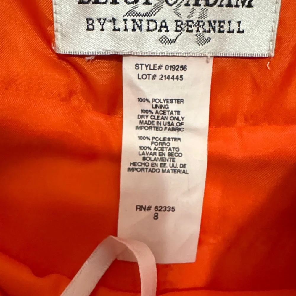 Vintage Betsy & Adam Strapless orange mini bubble Dress YTK / Halloween size 8